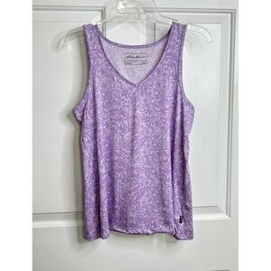 Eddie Bauer Sleepwear Pajama Tank Top Women's Small Sleeveless Purple Floral